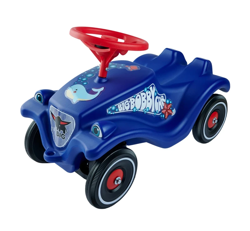 BIG spielwarenfabtik- Big Bobby-Car Classic Véhicule Autocollants au Design océan-pour garçons et Filles-Charge maximale : 50 kg-pour Enfants à partir de 1 an-Bleu, 800056130