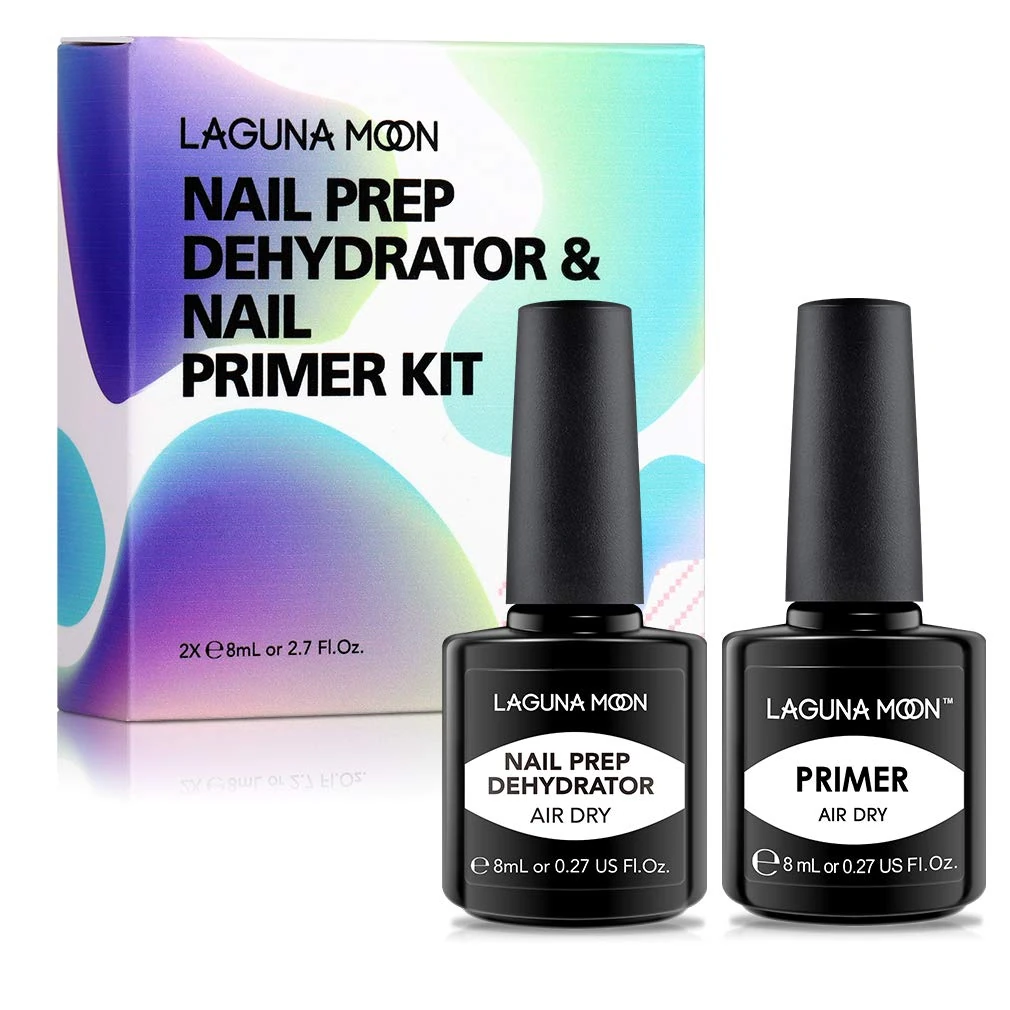LagunaMoon Nail Prep Dehydrator and Primer, Nail Primer for Acrylic Nails and Gel Nail Polishes