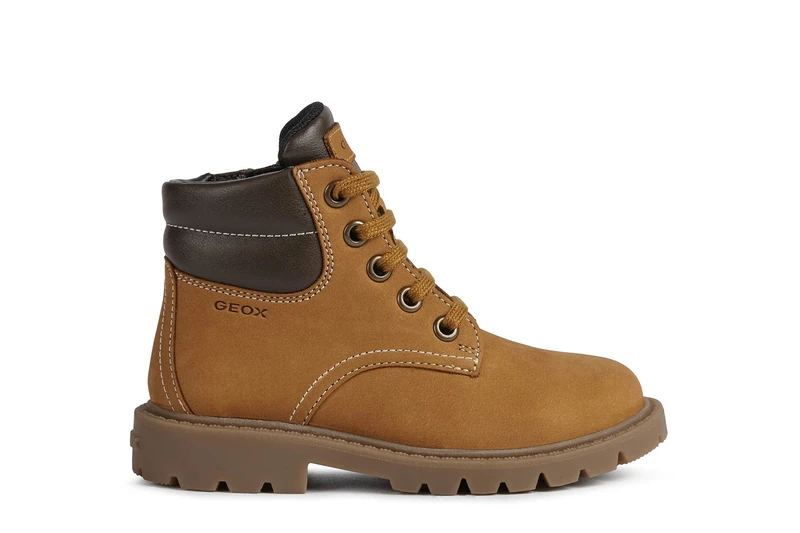 Geox Boys J Shaylax Boy Ankle Boots, Yellow Brown, 11.5 UK