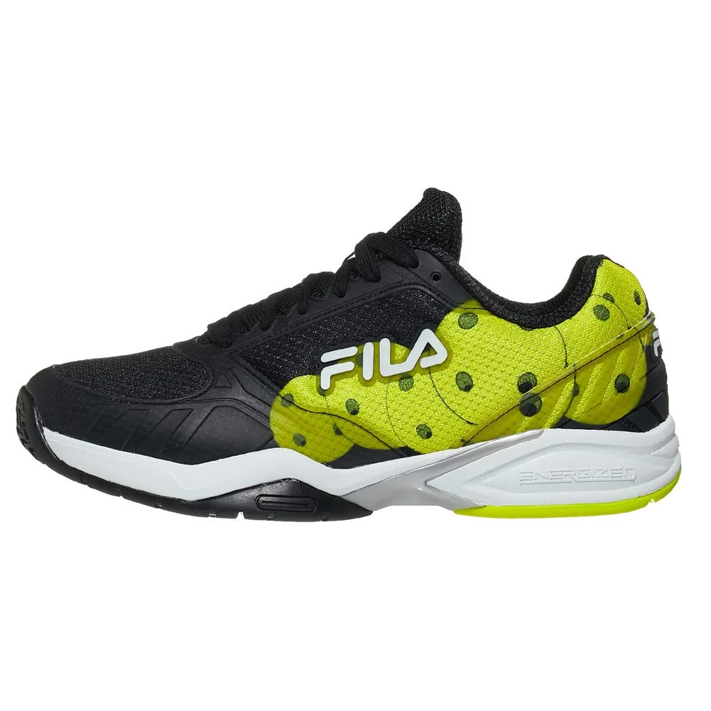 Fila Men's Volley Zone Pickleball Shoe (Blk/Wht/Sfty, 9)