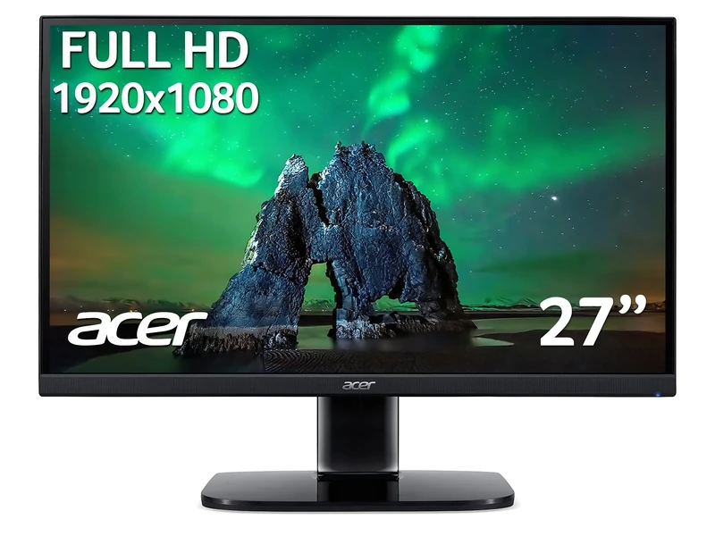 Acer KA272bi 27 inch Full HD Monitor (IPS Panel, FreeSync, 75Hz, 1ms, HDMI, VGA, Black)