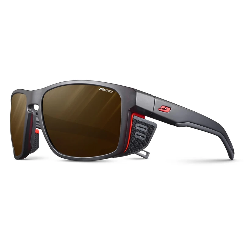 Julbo Shield M Sunglasses, Translu Black/Neon Orange, One Size