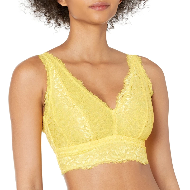 Cosabella Women's PRET A Porter Curvy Longline Bralette Bra, Sunshine/Sunflower, XS