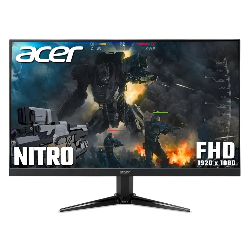 acer Nitro QG271 bii - LED monitor - 27" (27" viewable) - 1920 x 1080 Full HD (1080p) @ 75 Hz - VA - 300 cd/m² - 3000:1-1 ms - 2xHDMI, VGA - black