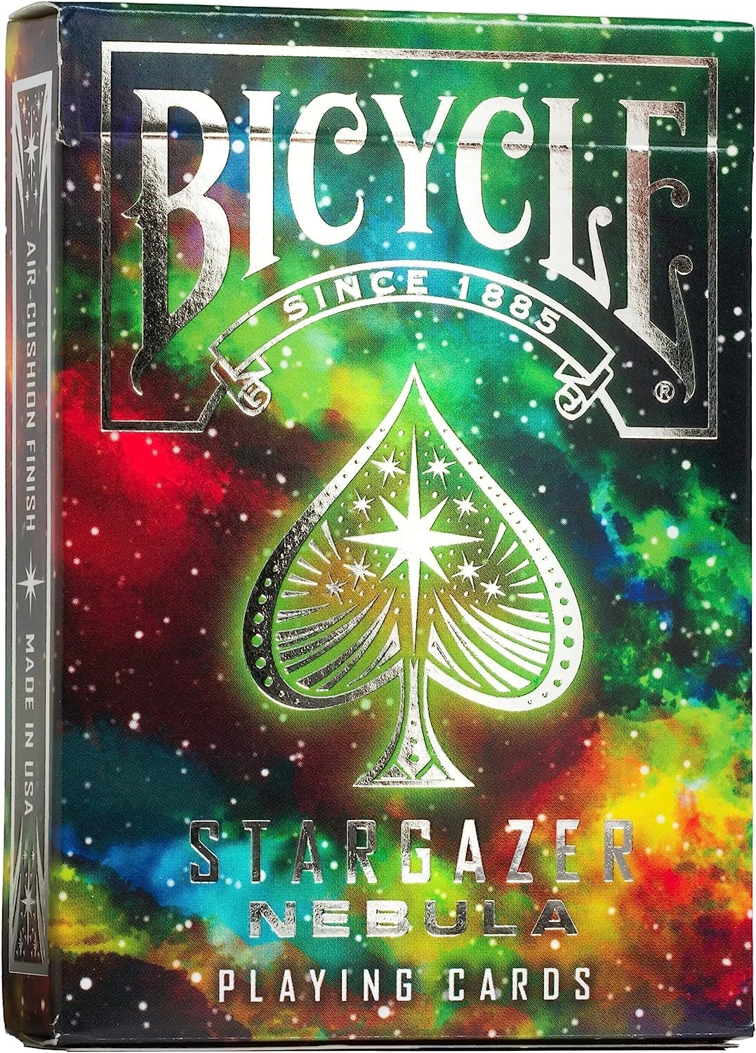 Bicycle Stargazer Nebula Playing Cards, 1 Deck, Air Cushion Finish, Professional, Superb Handling & Durability, Silver