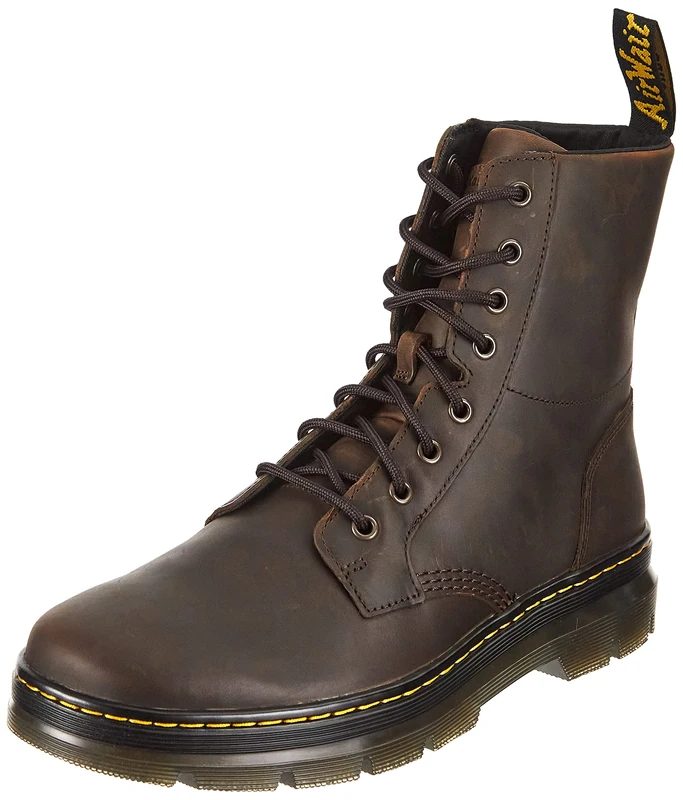 Dr. Martens Combs Leather Unisex Adult Boots, Gaucho Crazy Horse, 6.5 UK
