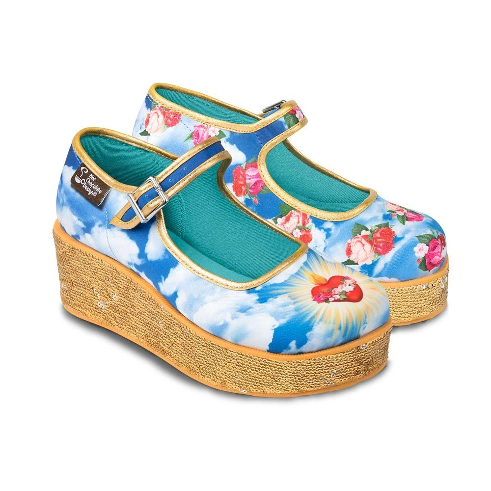 Hot Chocolate Design Chocolaticas Sacred Heart Women's Mary Jane Platform Multicoloured HCD 36