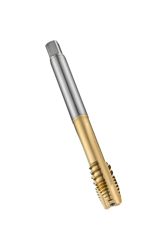 Dormer E423M20 Series E423 HSS-E-PM Spiral Point Interrupted Thread Machine Tap Metric with Tin Coating, DIN371 Standard, M20 x 2.50 mm Thread, 140 mm Length
