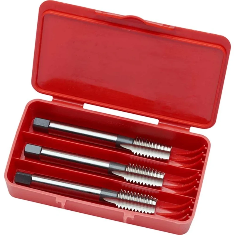 Dormer E5317/16NO6 Series E531 HSS Straight Flute Hand Tap BSW with Bright Finish, ISO Standard, NO6, 7/16"-14 Thread, 11.112 mm Cutting Diameter, 85 mm Length