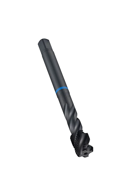 Dormer E383M12X1.5 Series E383 HSS-E-PM Spiral Flute Blue Shark Line Machine Tap Metric Fine with Steam Tempered Finish, DIN Standard, MF12 x 1.50 mm Thread, 100 mm Length