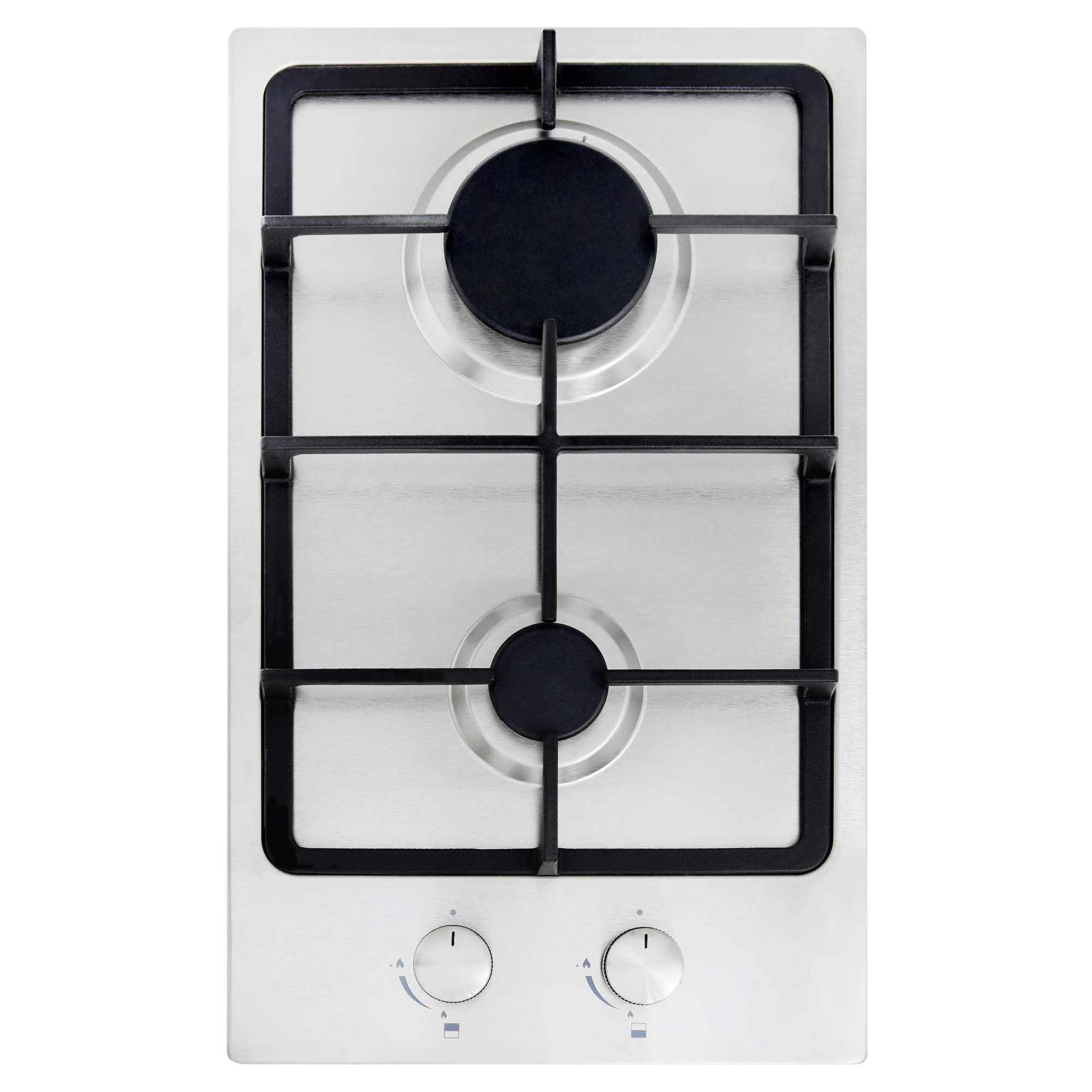 Cookology GH309SS 30cm Built-in Domino Gas Hob in Stainless Steel with LPG Conversion Kit