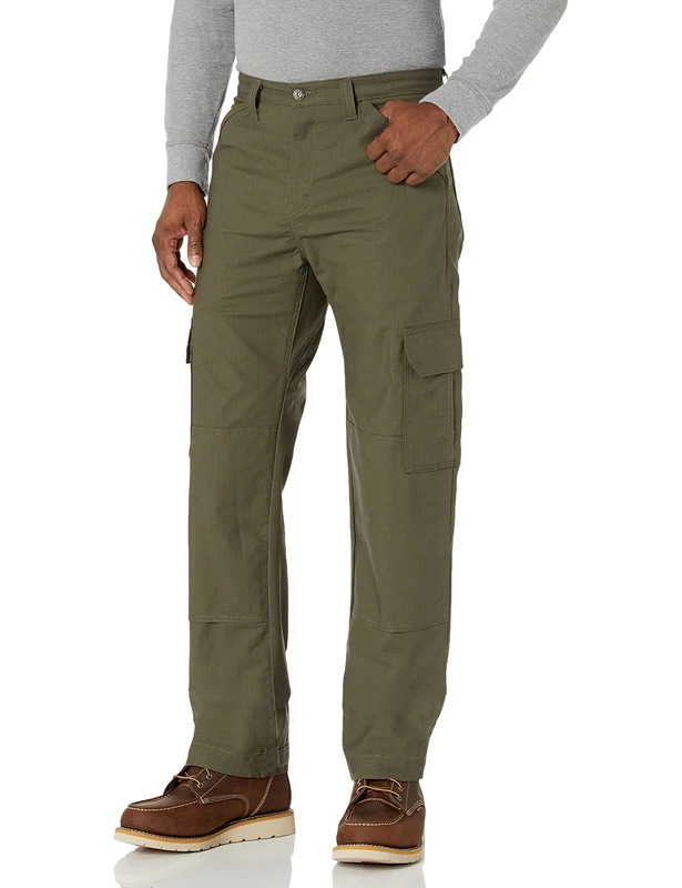 Dickies Men's DuraTech Ranger Ripstop Cargo Pant Work Utility, Moss Green V1, 36W x 30L