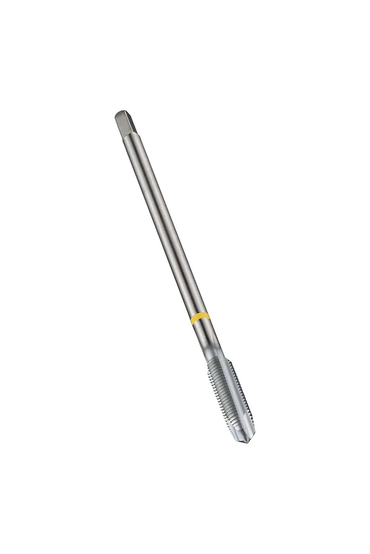 Dormer E299M14X1.0 Series E299 HSS-E-PM Spiral Point Yellow Shark Line Machine Tap Metric Fine with Chrome Nitride Coating, DIN Standard, MF14 x 1.00 mm Thread, 100 mm Length