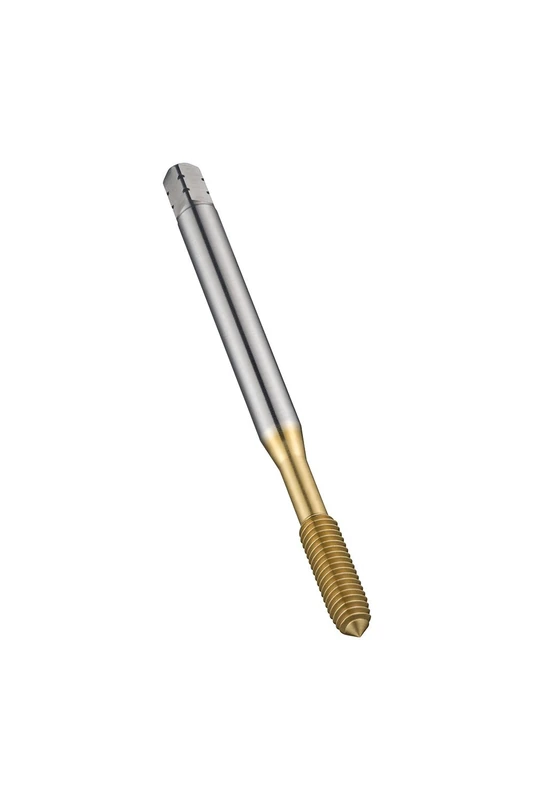 Dormer E295M3.5 Series E295 6GX HSS-E Flute less Machine Tap Metric with Tin Coating, DIN Standard, M3.5 x 0.60 mm Thread, 56 mm Length - Image 1