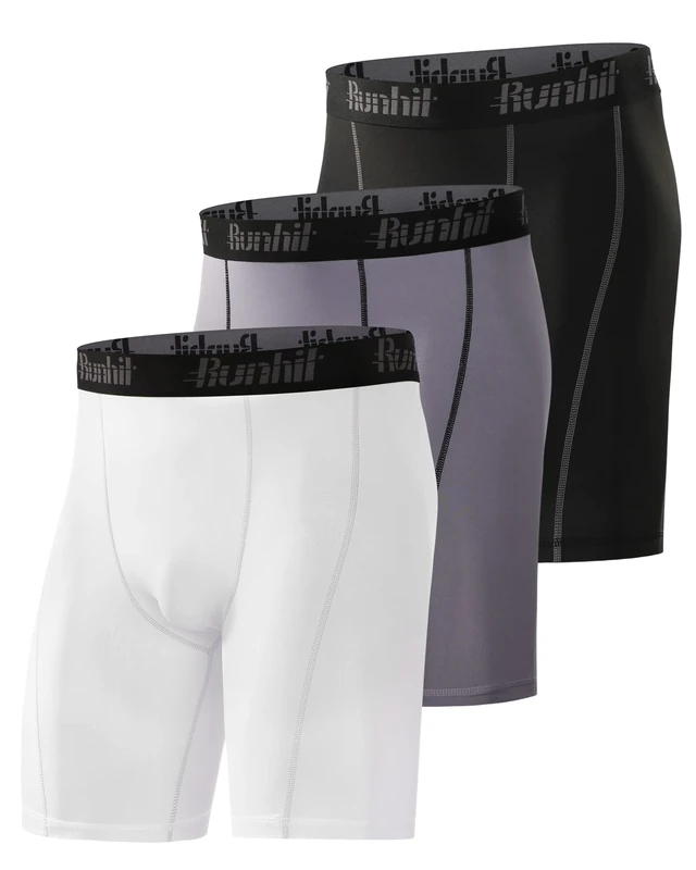 Runhit Compression Shorts for Men,Mens Underwear Spandex Shorts Workout Running Small