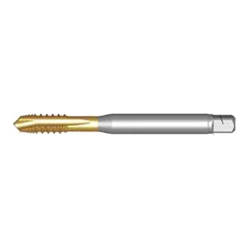 Dormer E422M4 Series E422 HSS-E-PM Spiral Point Interrupted Thread Machine Tap Metric with Tin Coating, DIN371 Standard, M4 x 0.70 mm Thread, 63 mm Length