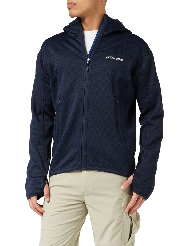 Berghaus Men's Pravitale Mountain 2.0 Hooded Fleece Jacket | Extra Warmth | Smart Fit, Dark Blue, L