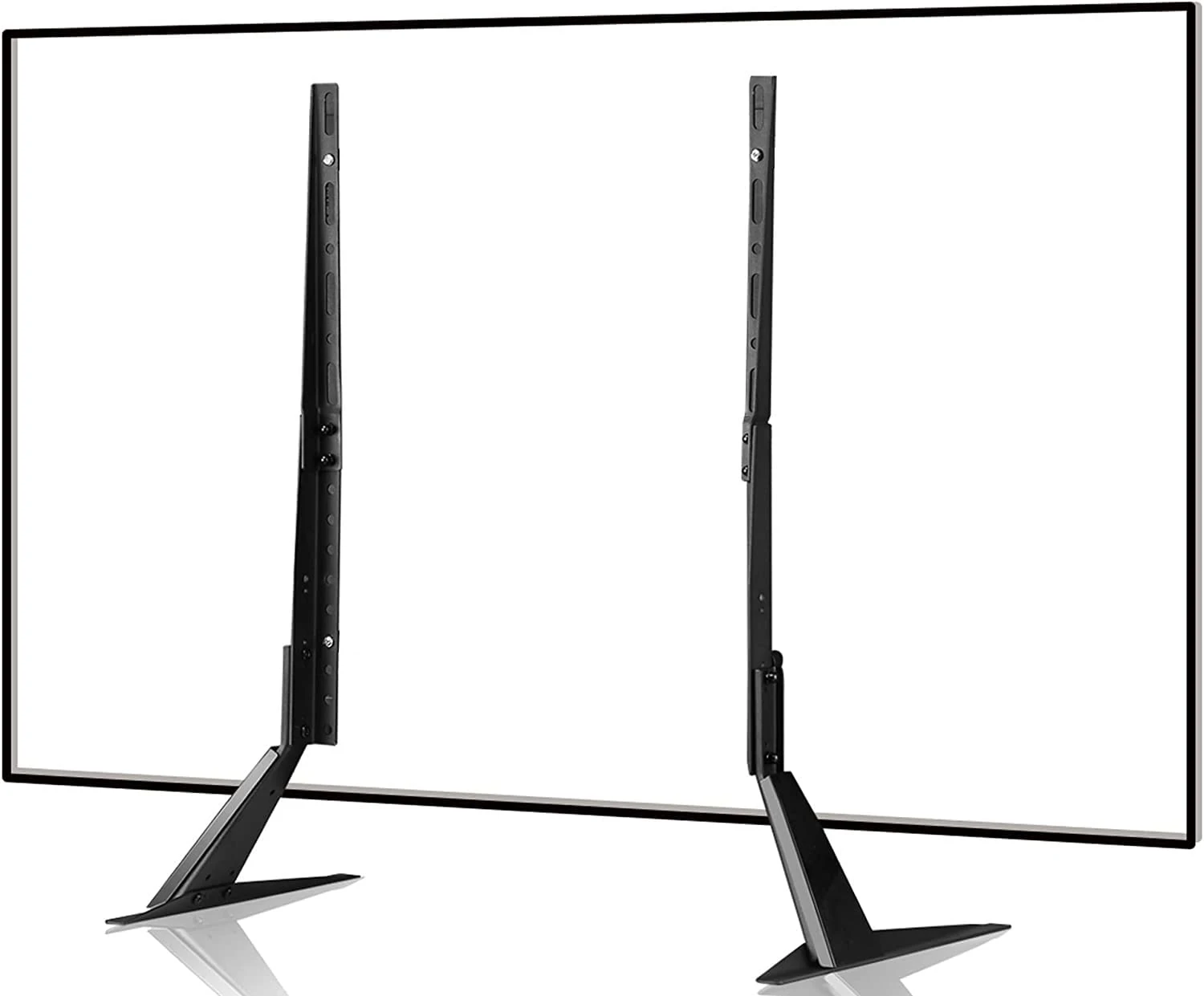Suptek Universal TV Stand 65 inch, Metal TV Feet Legs for 20-65 inch LCD/LED/OLED/Plasma Flat&Curved Screens Height Adjustable with VESA 75x75mm to 800x500mm Max 50kgs