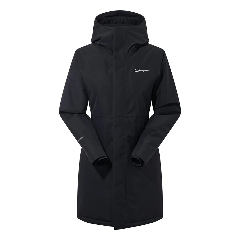 Berghaus Women's Hinderwick Insulated Waterproof Jacket | Durable | Breathable | Rain Coat, Black/Black
