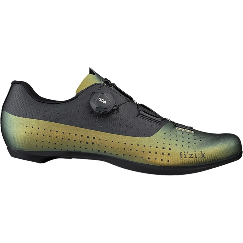 Fizik R4 Tempo Overcurve Carbon Injected Nylon Road Cycling Shoes, Size EU 46.5, Iridescent Green/Black