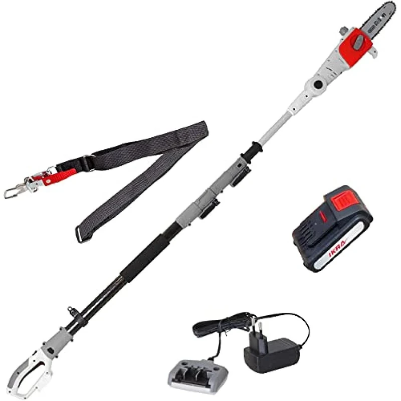 IKRA ICPS 2020 Telescopic Pruner, Blade Length 20 cm, Working Height 4 m, Shoulder Strap, Running Time 40 min, 51800700