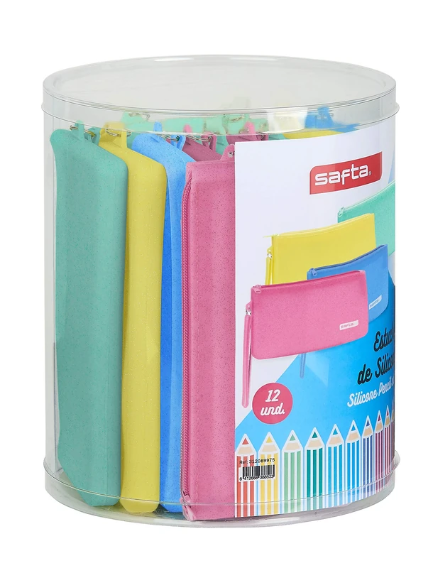 SAFTA Set of 12 Flat Case Silicone Assorted, 195 x 230 mm