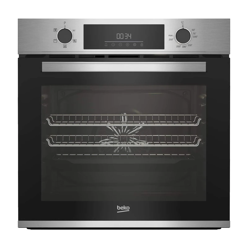 Beko AeroPerfect Fan Electric Single Oven with Steam Cleaning - Stainless Steel