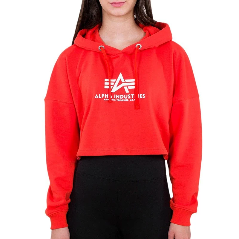 Alpha Industries Basic COS Hooded Sweat for Ladies Atomic Red - Image 1