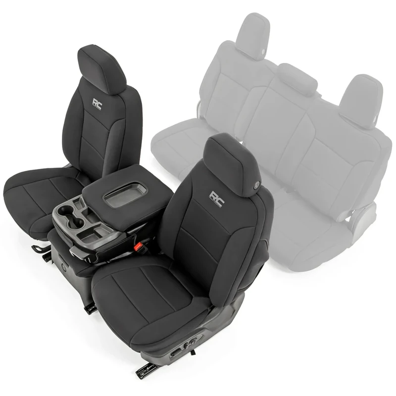 Rough Country Front Neoprene Seat Covers for 19-21 Chevy Silverado 1500-91035