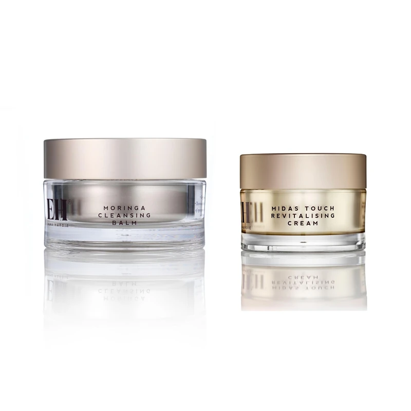 Emma Hardie Cleanse and Hydrate Bundle - Moringa Cleansing Balm 100g, Midas Touch Face Cream 50ml, Hydrating, Anti-Ageing & Radiant Skin | Natural & Cruelty Free, For All Skin Types