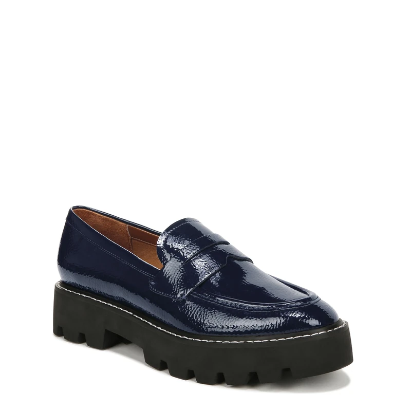 Franco Sarto Women's Balin Lug Sole Chunky Loafer, Midnight Blue, 6 UK - Image 1
