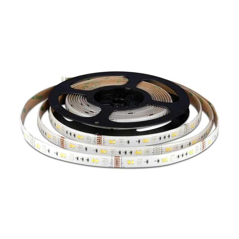 V-TAC VT-5050 54-EU LED Strip Kit SMD5050 4W/mt 54 LED/mt RGB and 3 in 1 5m 12V Adhesive with WiFi Control Compatible with Google Assist and Amazon Alexa Dimmable IP65 - Image 1