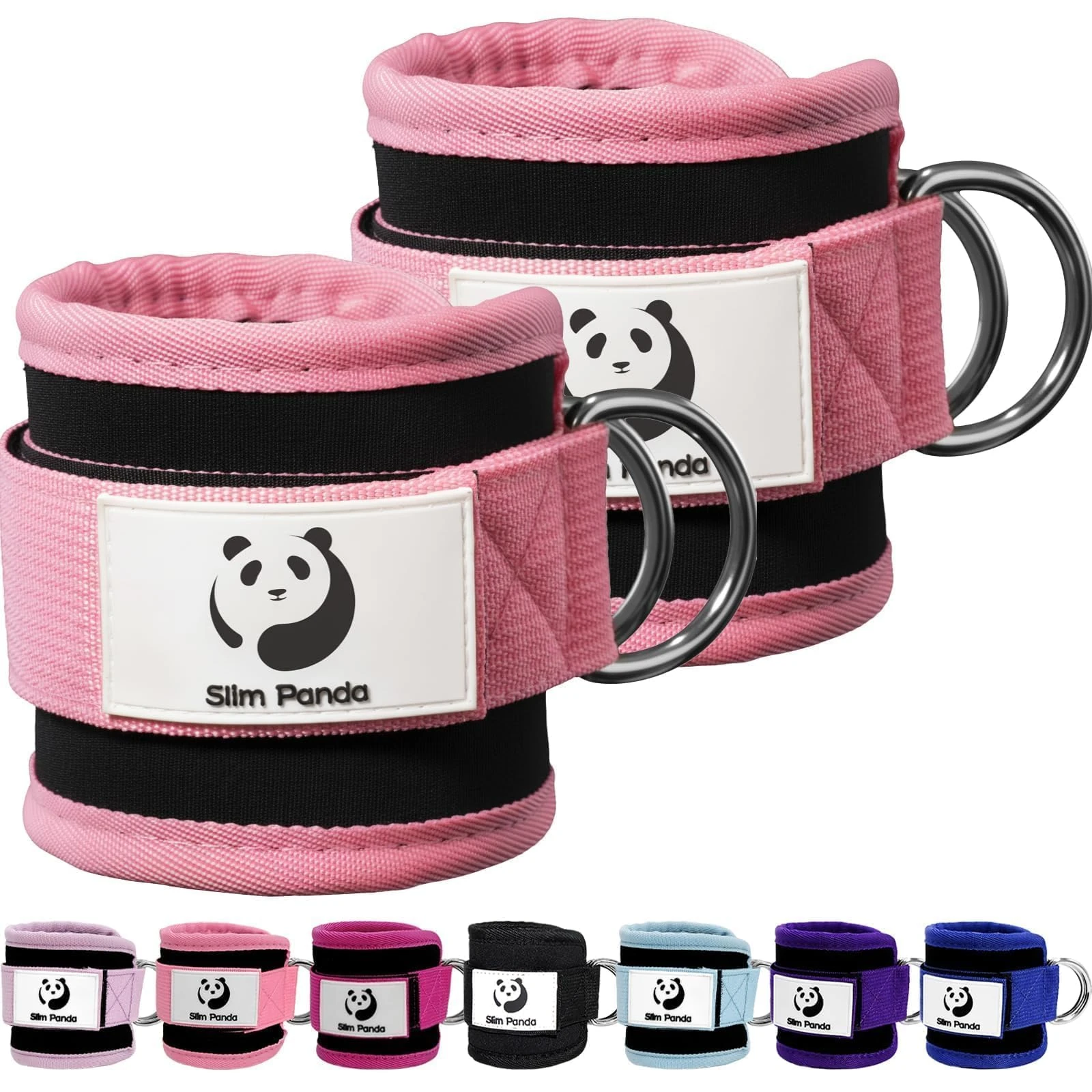 Slim Panda Ankle Strap for Cable Machine Attachments, Resistance Bands for Kickbacks, Glute Workouts, Leg Extensions, Curls, and Hip Abductors for Men and Women
