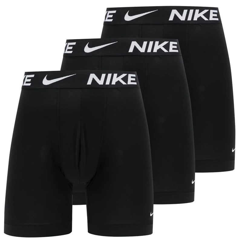 Nike Men's Everyday Cotton Stretch Boxer Briefs 3Pk, Black/Black/Black, M