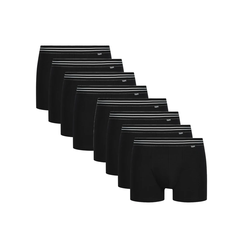 DIM Men's Boxer Set of 8 | EcoDIM Cotton Stretch Comfortable | Daily Fit | Classic Waistband