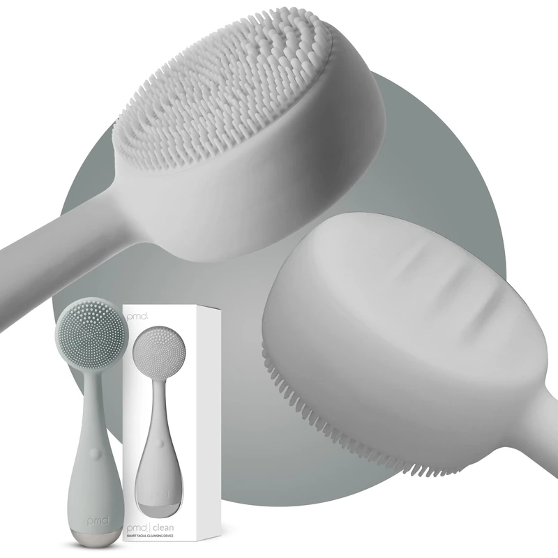 PMD Clean - Smart Facial Cleansing Device with Silicone Brush & Anti-Aging Massager - Waterproof - SonicGlow Vibration Technology - Clear Pores and Blackheads - Lift, Firm, and Tone Skin