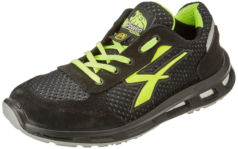 U-POWER | Scarpe Antinfortunistiche, Modello Asher, ESD 01 FO SR, Tomaia in Nylon Traspirante e Pelle Scamosciata