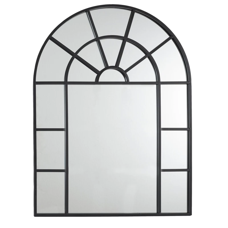 Metal Window Mirror 60 x 80 cm Wall Deco Mirror