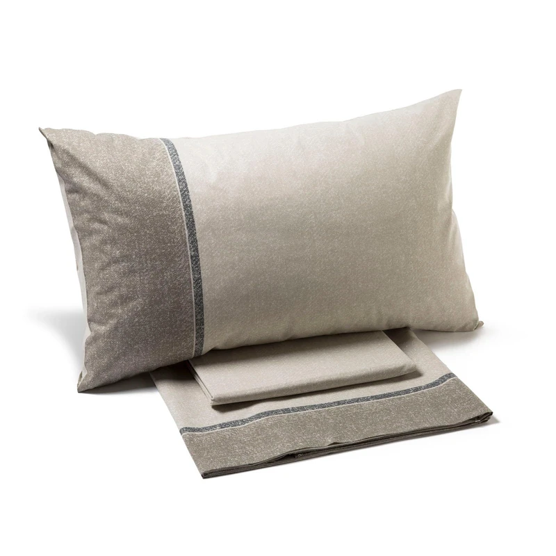 Caleffi - Double Bed Set with Double Bed Sheets 100% Cotton 240 x 280 cm, Double Fitted Sheet 180 x 200 cm for Mattress 25 cm High, 2 Pillow Cases for Bed 50 x 80 cm