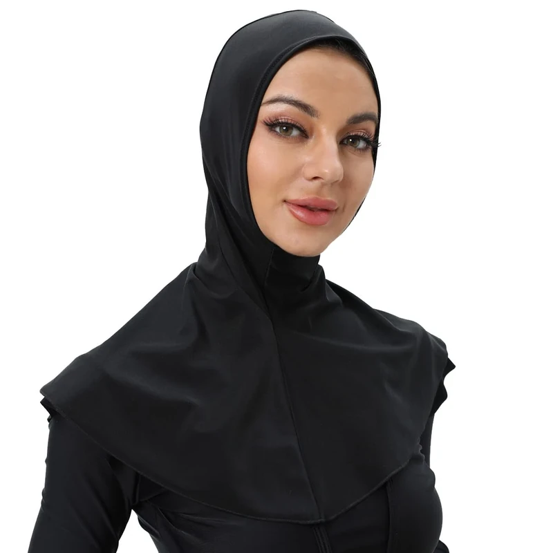 seafanny Women's Full Coverage Swim Hijab - Quick Dry UPF 50+ Black
