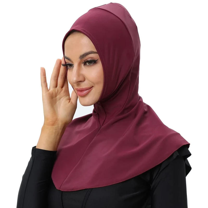 seafanny Women's Swim Hijabs Full Coverage Swim Scarf Sun Protective Red