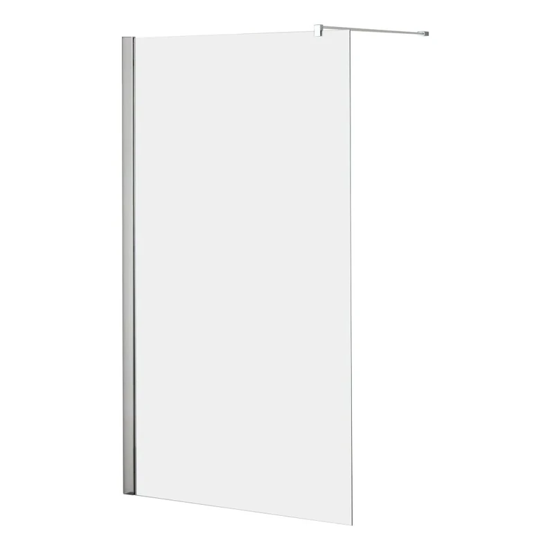 Milano Chrome Reversible Shower Enclosure Screen - 900mm