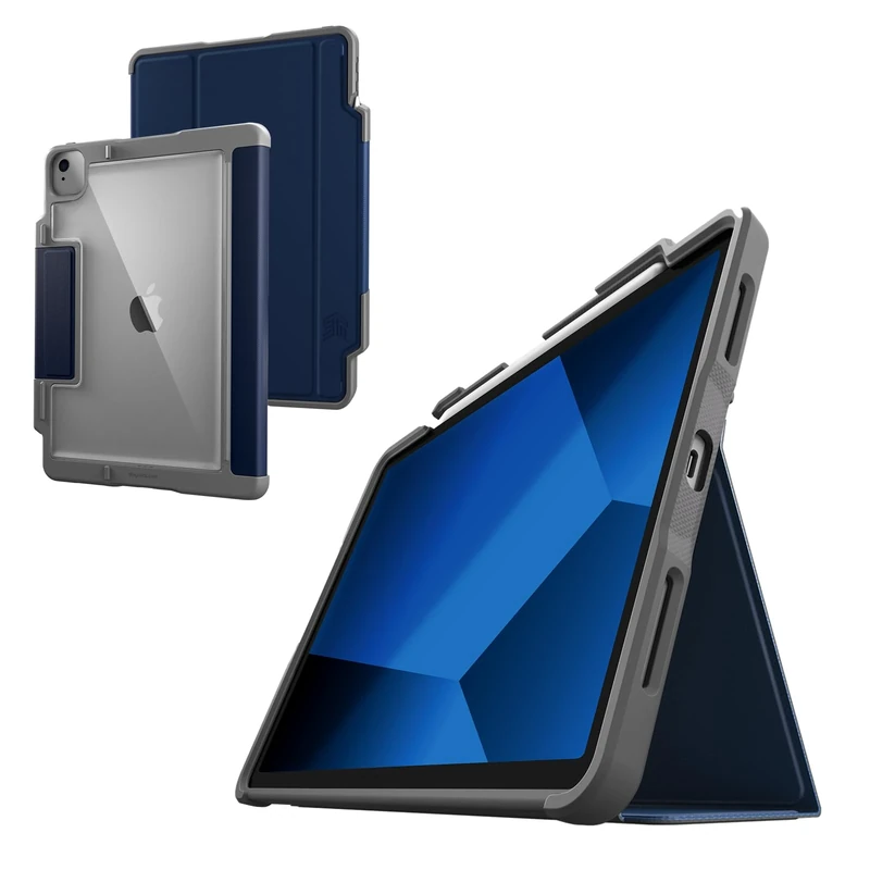 STM Dux Plus, Ultra Protective Case for iPad Air 11" M2/5th/4th Gen - Apple Pencil Holder Supports Charging - Rugged & Drop Tested with Smart Sleep/Wake Cover