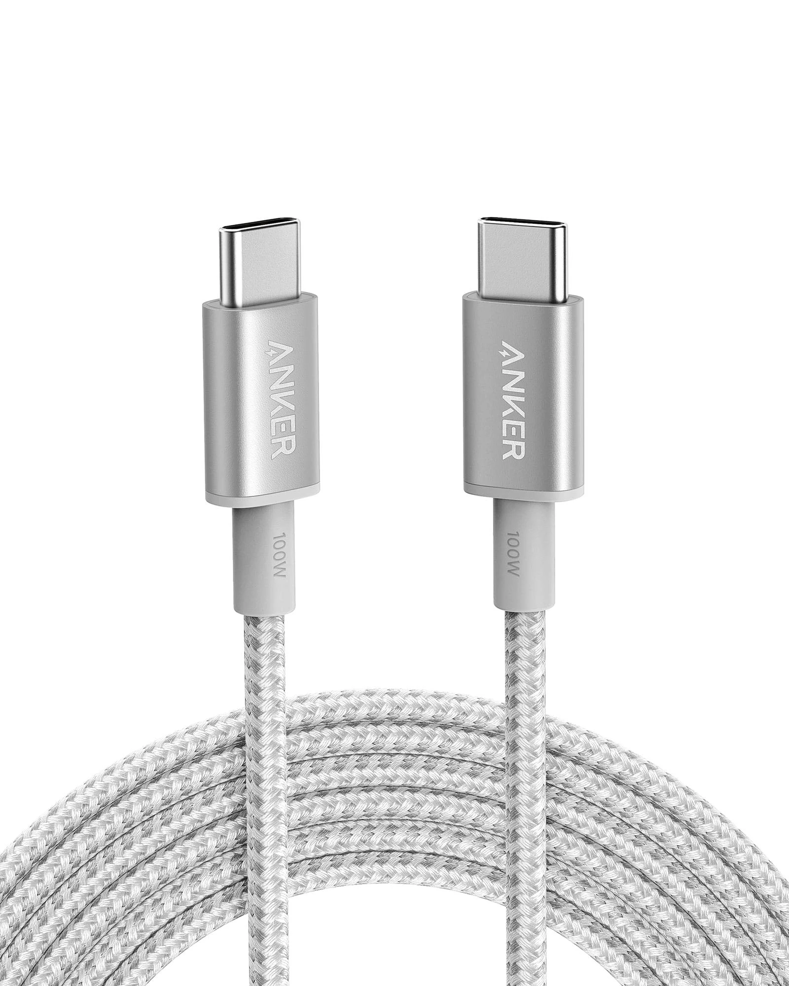 Anker USB C to USB C Charger Cable (10ft/3m), 100W USB 2.0 Type C Cable, Fast Charging Power for MacBook Pro, iPhone 17/16/15, iPad Pro, Samsung Galaxy,and More(Silver)