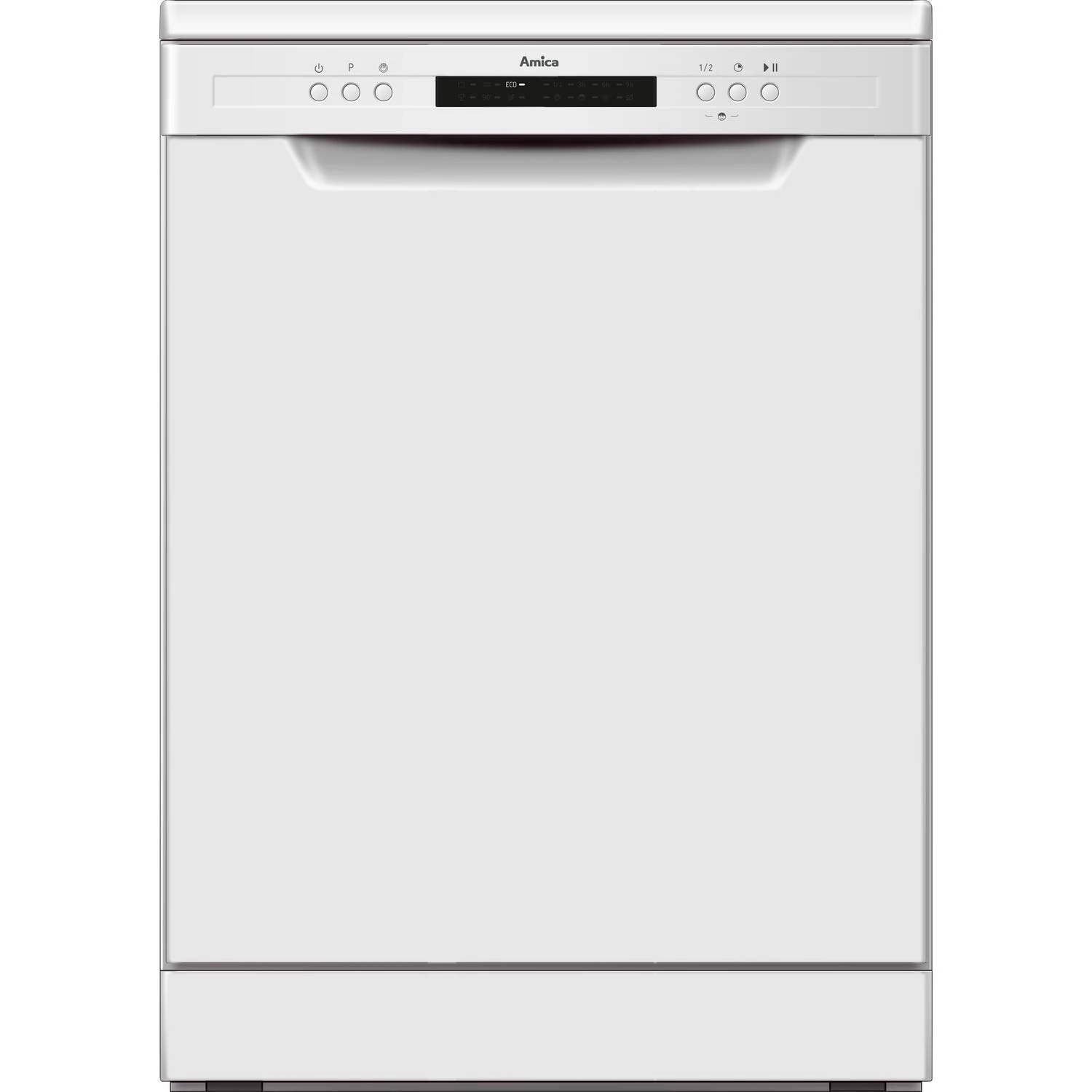 Amica ADF650WH Freestanding Standard Dishwasher, 14 Place Settings, 6 Programs, 60cm wide, White
