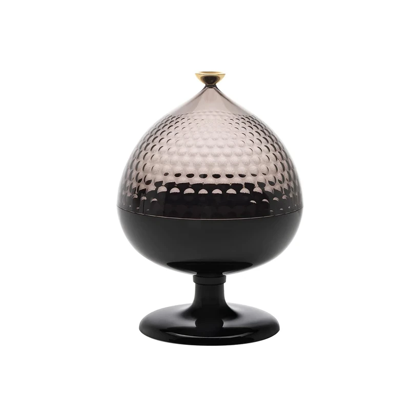Kartell Pumo Container/Centerpiece, Smoked and Black