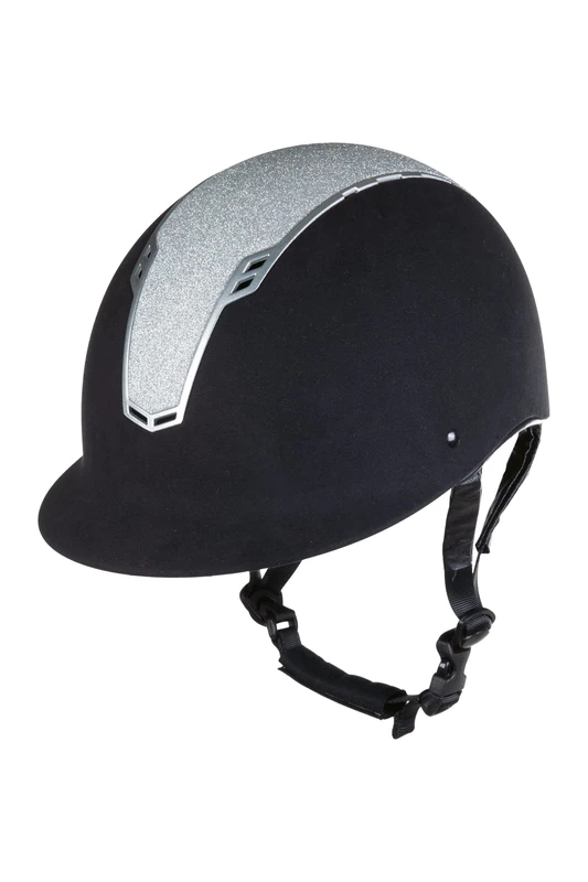 HKM Boys' Graz Helmets, Black/Silver, XXS-S (51-55cm)