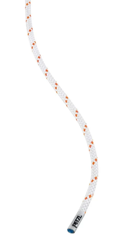 PETZL, Pur Line 6 Mm, Lanyard Hyperstatic, Ultra-Light And Ultra-Strong, White/Orange, 65 M, Unisex-Adult
