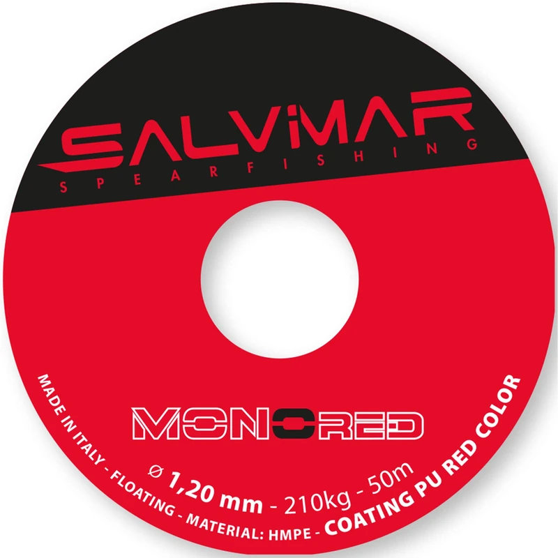 SALVIMAR MONORED, Unisex Adult, Red, Diameter 1.2 mm x 50 m