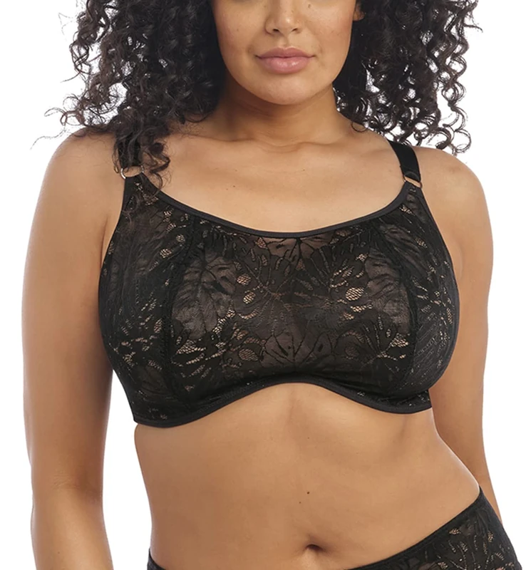 Elomi Women's Kelsey Underwire Bralette Full Coverage Bra, Black, 40E - Image 1